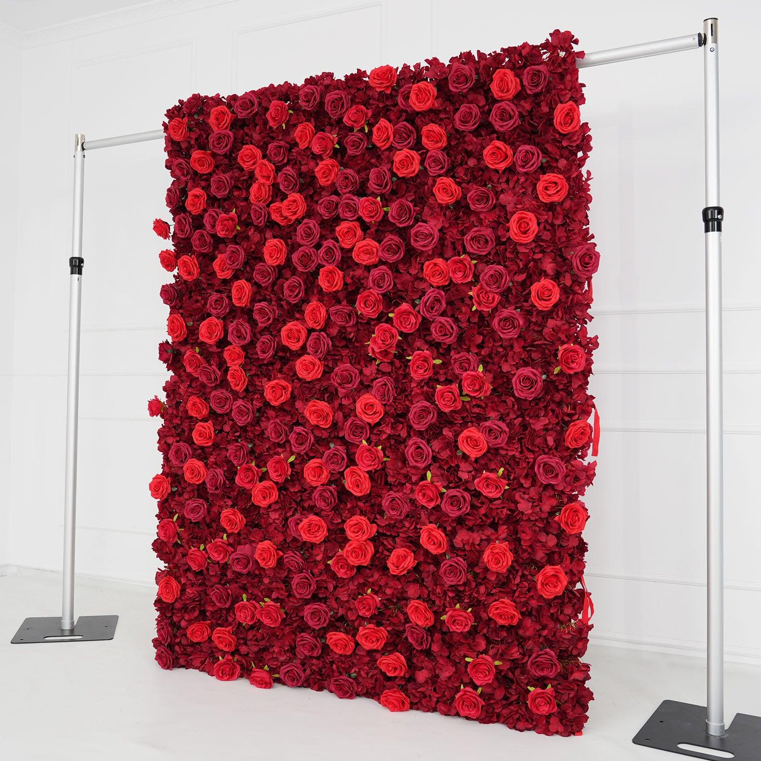 Artificial Red Rose Wedding Flower Wall Decoration Figure 11